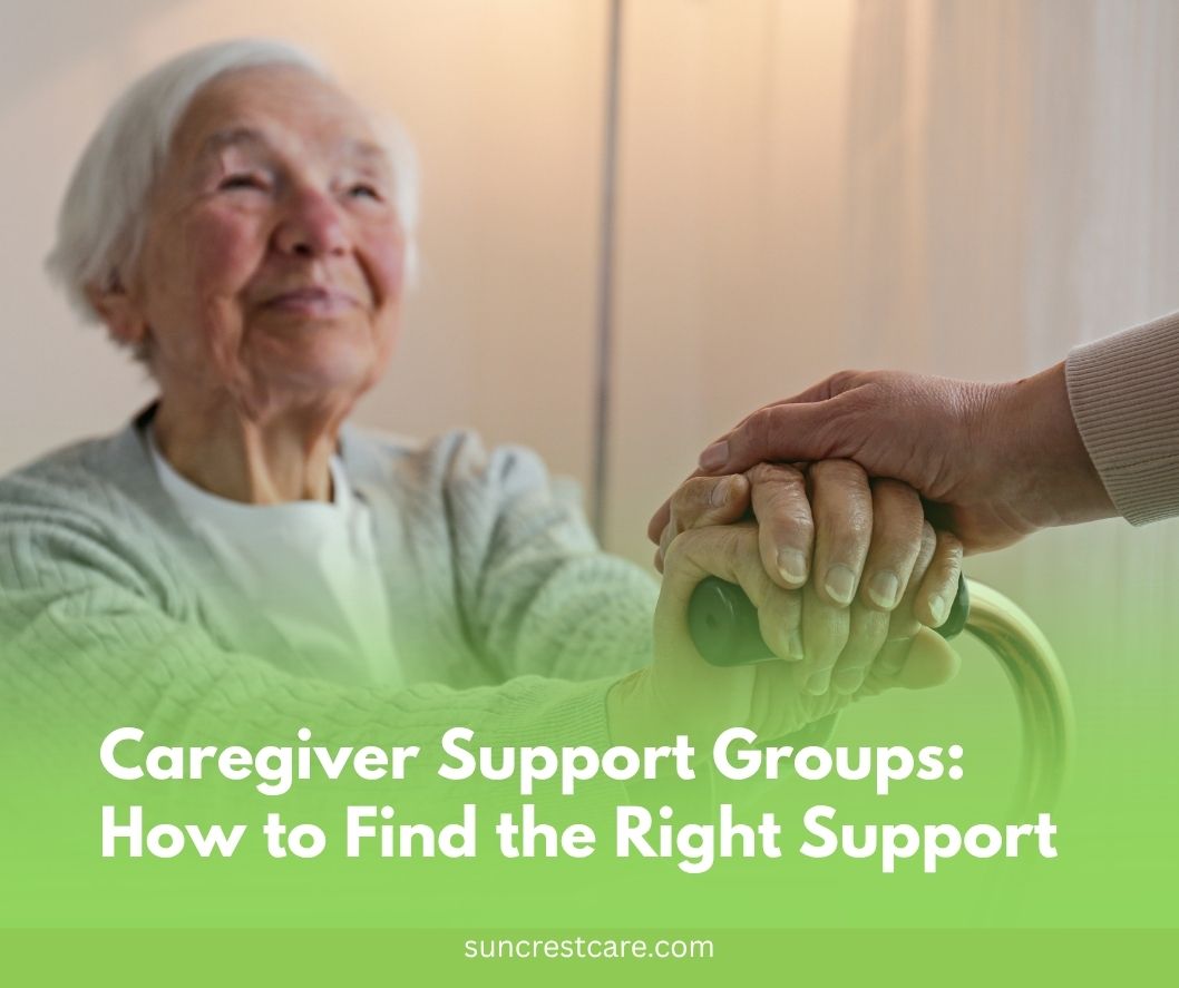 Family caregivers sitting in a circle at a support group meeting